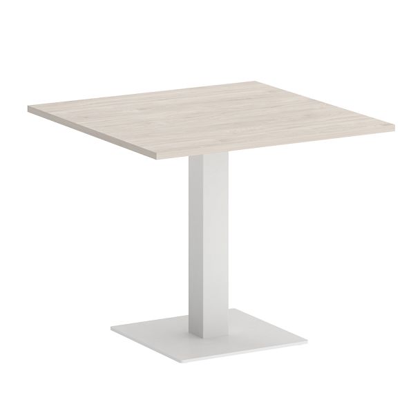 Home Office Стол квадратный VR.SP-5-90.2 Денвер светлый/Белый металл 900*900*753 - Вид 1