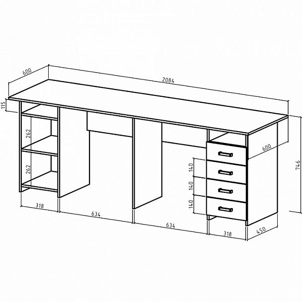 Стол письменный Лайт-13 - Вид 2