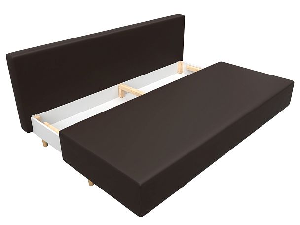 Диван прямой Лига-033 Экокожа коричневый - Вид 7