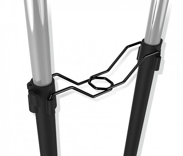 Вешалка-штанга гардеробнаяSHT-WR4150 черный/черный муар/хром лак - Вид 4