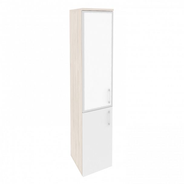 Шкаф "Onix" O.SU-1.2R white/black денвер светлый/белый - Вид 2