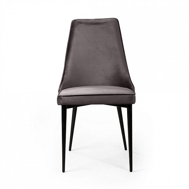 Стул Oliver, бархат антрацит 14/ чёрный конус - Вид 3