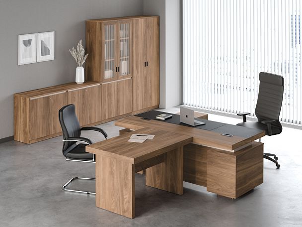 Стол для переговоров Liverpool 120x120x76 дуб нордик - Вид 4