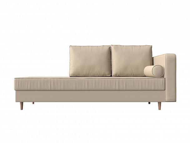 Кушетка Прайм правый (полностью экокожа бежевая) - Вид 2