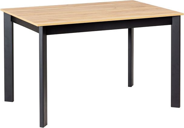 Стол деревянный кухонный раскладной Стил 110(150)*70 Дуб Крафт золотой/Черный - Вид 1