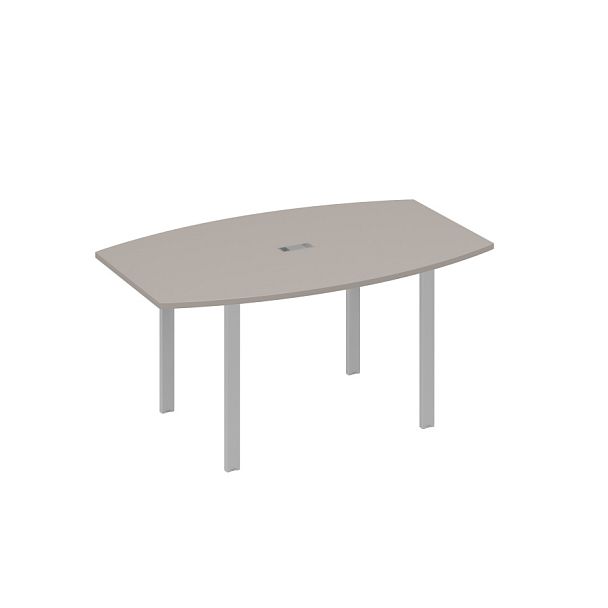 Стол 160 фигурный на металлокаркасе UNO для переговоров A4 А4 Б1 111 БП мокко премиум / металлокаркас серый - Вид 1