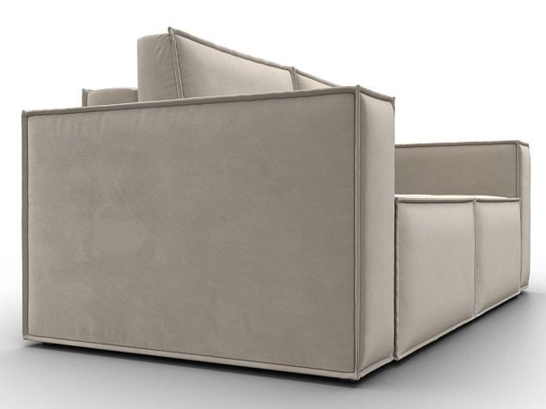 Диван прямой Куба мини Микровельвет бежевый - Вид 3