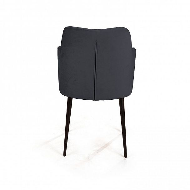 Стул с подлокотниками Hunt ромб, бархат 03 / чёрный конус - Вид 6