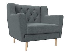 Кресло Брайтон Люкс Рогожка серый - Фото предпросмотра