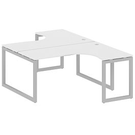 Metal System Quattro Р. ст. криволинейная на О-образном м/к 50БО.РАС-СА-2.4 Белый/Серый металл 1600*2435*750 - Фото предпросмотра