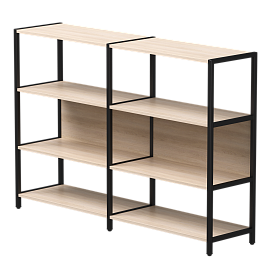 Набор стеллажных систем №1 Everprof EVO 1635x385x1120 Дуб Соната/Черный - Фото предпросмотра