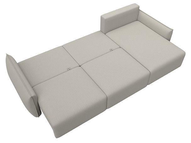 Диван угловой Лига-051 НПБ Лонг угол универсальный Рогожка бежевый - Вид 9