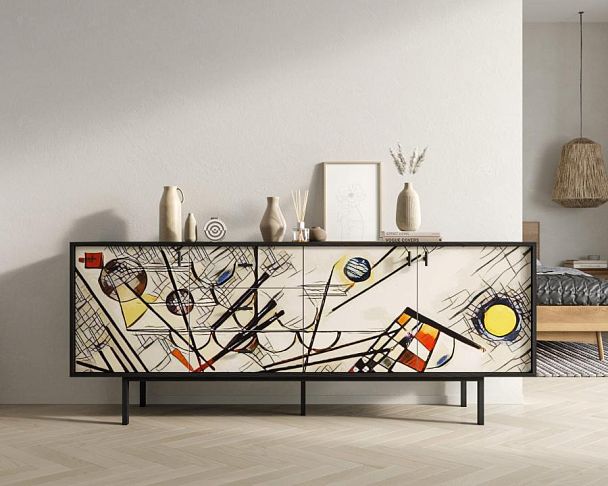 Комод с тремя дверками и тремя ящиками Emerson by Kandinsky арт EM07/Print_01 - Вид 5