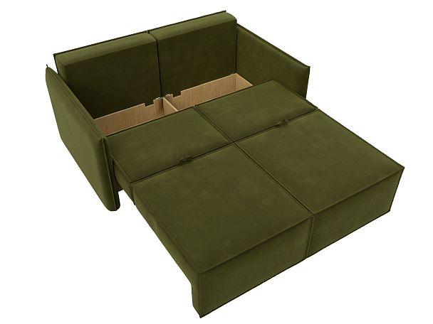 Диван прямой Либерти мини Микровельвет зеленый - Вид 8