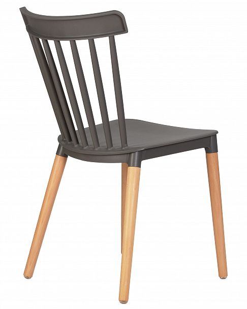 Стул обеденный DOBRIN THEO (ножки светлый бук, цвет темно-серый (GR-04)) - Вид 4