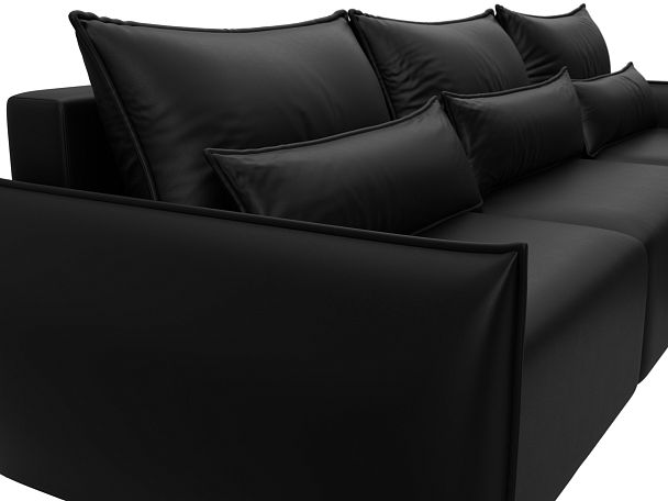 Диван угловой Лига-051 НПБ Лонг угол универсальный Экокожа черный - Вид 4