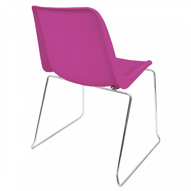 Стул Vicenza (пруток), каркас хром, фиолетовый, стопируемый - Вид 4