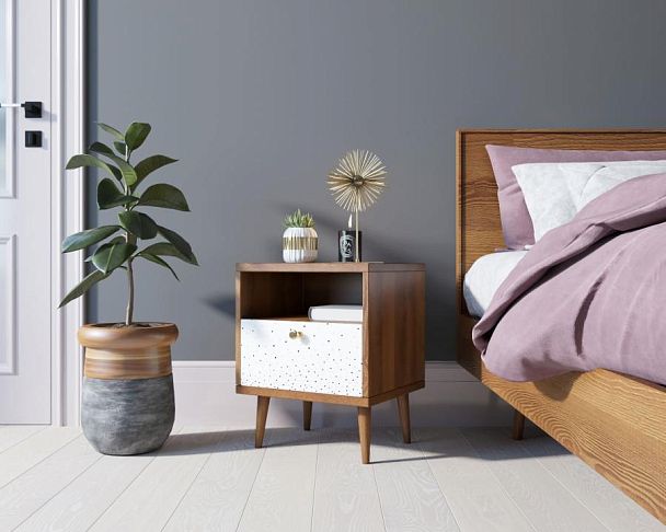 Тумбочка Berber с одним ящиком 15 принт арт BB06/Print_15, разноцветная - Вид 3