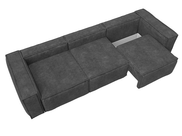Диван прямой Лига-081 НПБ Лонг Велюр серый - Вид 7