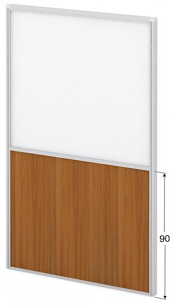 Модуль комбинированный "Мобильные офисные перегородки «Логика»" ПК-ЛГ-МДК200х140/90Ж/Д-В1-307 серый - Вид 1