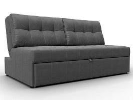 Диван прямой Лига-107 (160) Замша серый - Фото предпросмотра