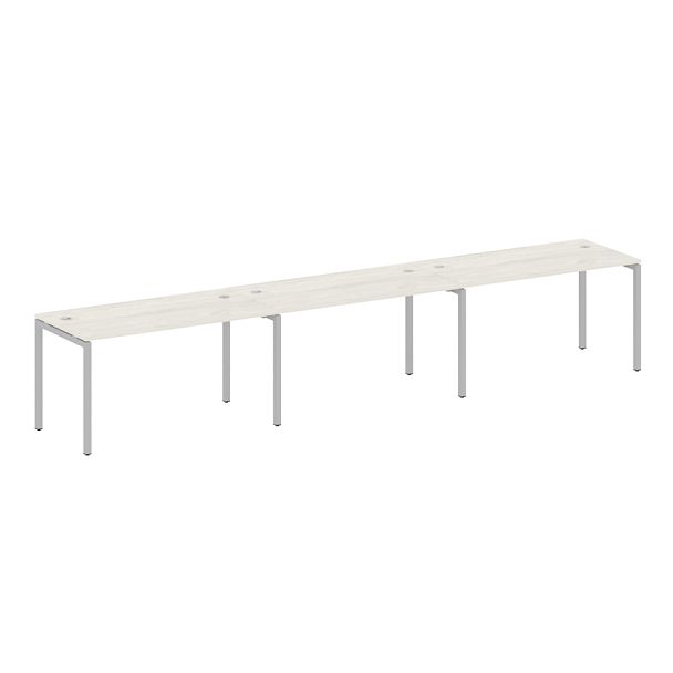 Metal System Quattro Р. ст. на 3 раб. места на П-образном м/к 40БП.СМ-3.3 Дуб наварра/Серый металл 4200*720*750 - Вид 1