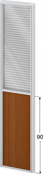 Модуль комбинированный "Мобильные офисные перегородки «Логика»" ПК-ЛГ-МДК200х44/90Ж/Д-В1-304 серый - Вид 1