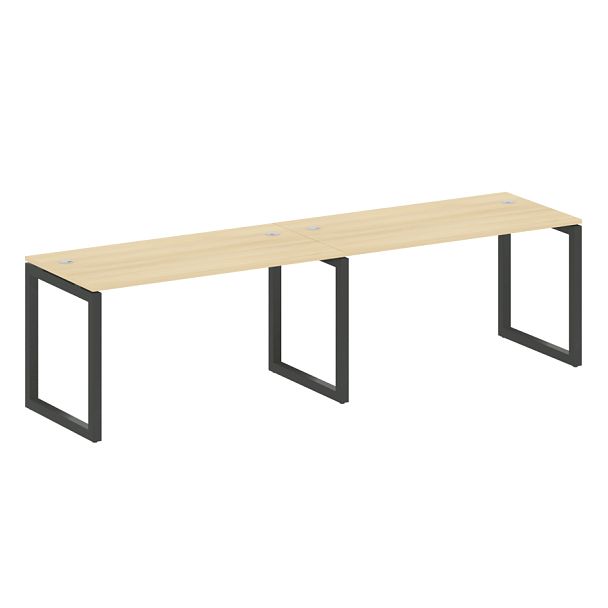 Metal System Quattro Р. ст. на 2 раб. места на О-образном м/к 50БО.СМ-2.3 Акация/Антрацит металл 2800*720*750 - Вид 1