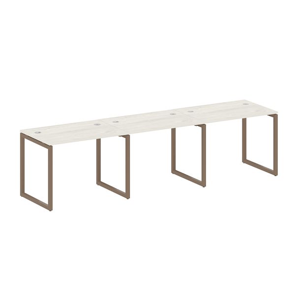 Metal System Quattro Р. ст. на 3 раб. места на О-образном м/к 40БО.СМ-3.1 Дуб наварра/Мокко металл 3000*720*750 - Вид 1