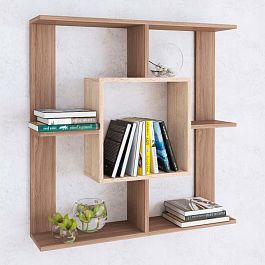 Полка навесная ПН-1 (850*850*180) ясень шимо/дуб сонома - Фото предпросмотра