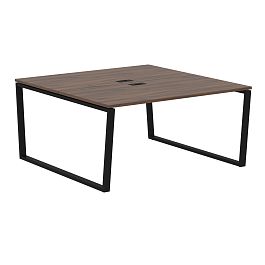 Стол 2-х местный EVWST 1516 Дуб Денвер тёмный/Черный 1560х1606х750 EDIS - Фото предпросмотра