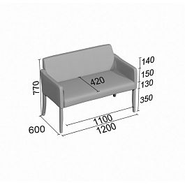 (bar-d2) Диван Барбар двойной - Фото предпросмотра