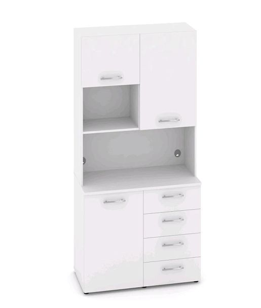 FIT Вариант № 4 MN-004 1200*600/420*2175/2178  Белый Бриллиант Кухни  Белый Бриллиант - Вид 1