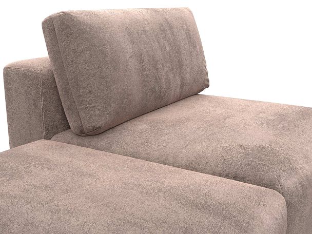 Модули диван и пуф Лига-060 НПБ Велюр бежевый - Вид 4