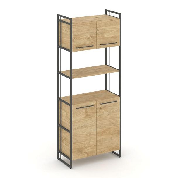 Rift Шкаф 5 ниш широкий RF.SS-53 Тиквуд Светлый/Металл Антрацит 798*396*2010 - Вид 1