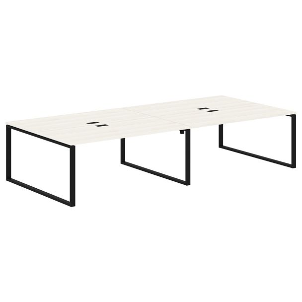 Стол 4-х местный EQWST 3516 Ясень Траун/Черный 3526х1606х750 EDIS - Вид 1