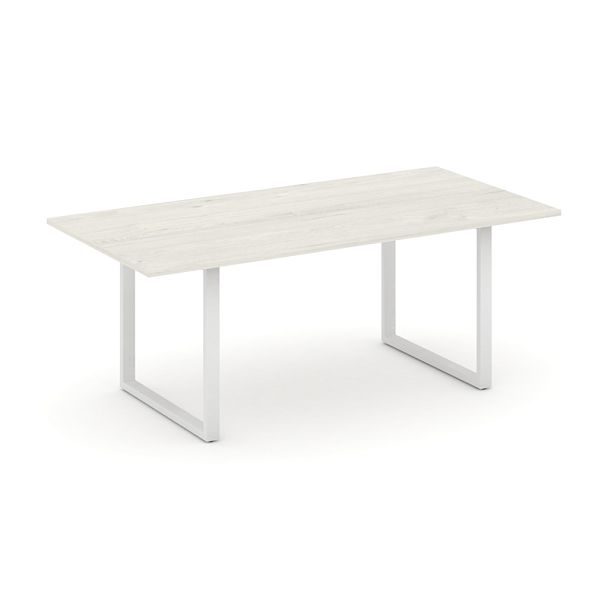 Style Project Direct Direct Стол переговорный SN-6O.SPRG-198.3 Дуб Наварра/Металл Белый 1980*980*750 - Вид 1