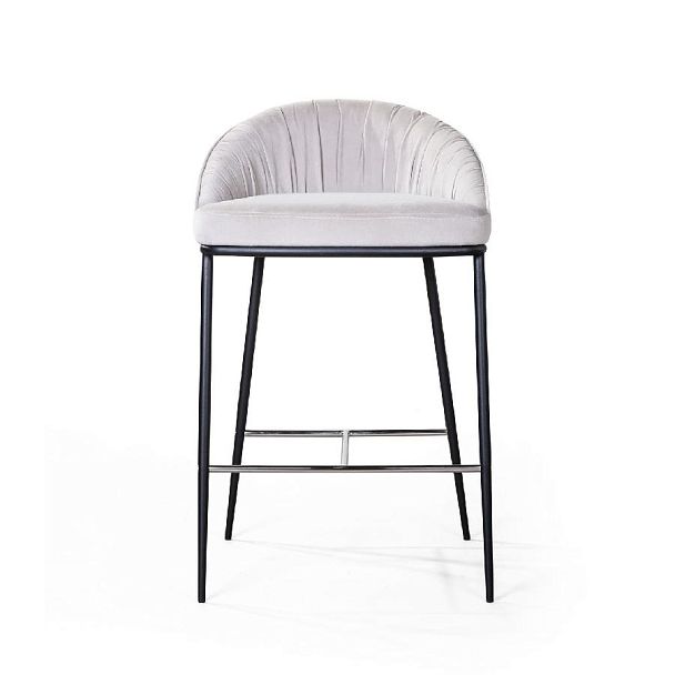 Стул полубарный Barkley, микровелюр серый - Вид 3