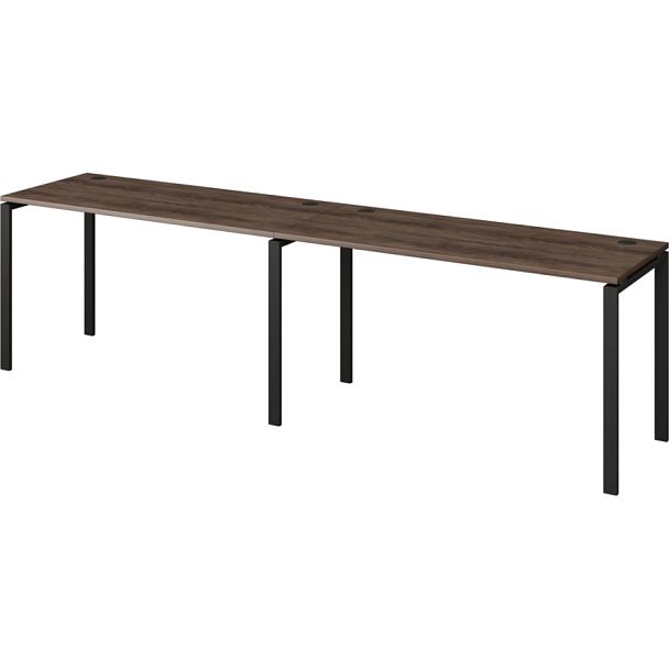 Бенч линейный на 2 рабочих места АМБЛ-003.60 дуб апрель/Антрацит 2800x600x760 Арго-М - Вид 1