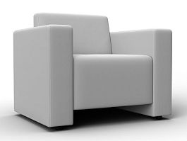 Кресло Лига-093 Экокожа белый - Фото предпросмотра