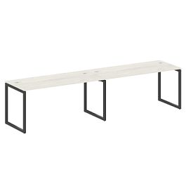 Metal System Quattro Р. ст. на 2 раб. места на О-образном м/к 40БО.СМ-2.4 Дуб наварра/Антрацит металл 3200*720*750 - Фото предпросмотра