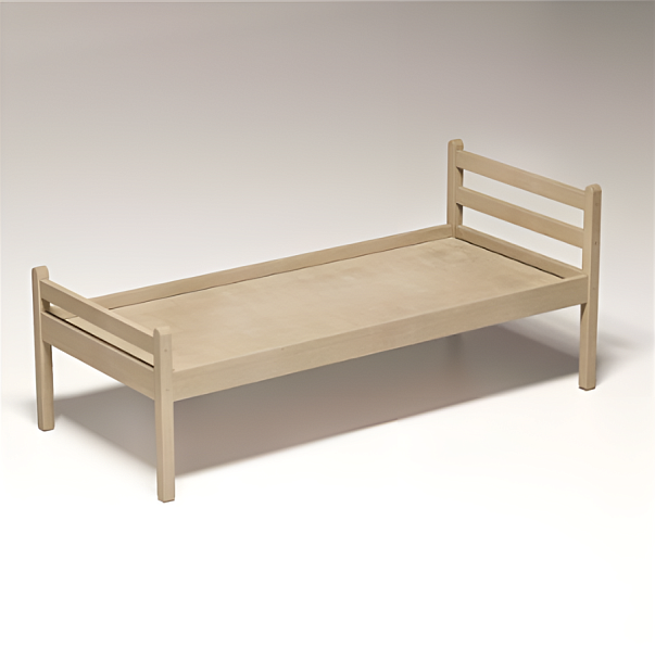 Кровать детская Кира (массив, лак), настил ДВП, 1400 - Вид 1