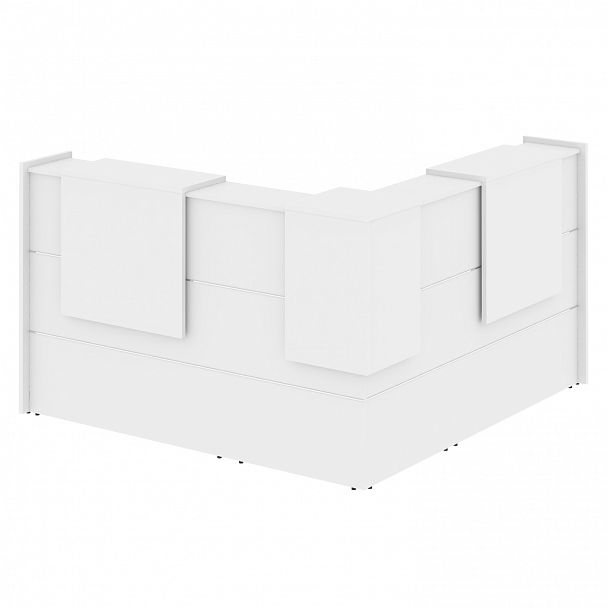 Ресепшн Г-образный "Onix" O.R-K-24 белый бриллиант - Вид 2