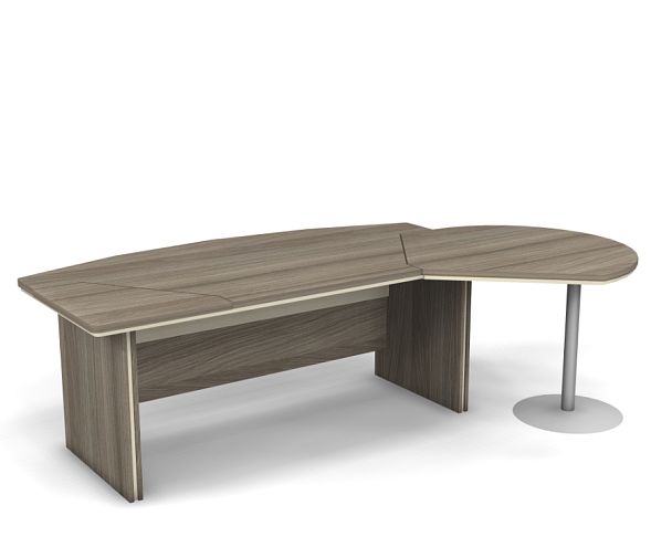 Стол руководителя с вставками и брифингом L,R 2150 Берлин Дрифтвуд СРБ.В 16-150 - Вид 1