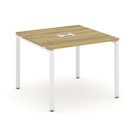 Concept Стол переговорный (1 столешница) CN.PRG-011 Дуб Винченцо/Металл Белый 980*980*750 - Фото предпросмотра