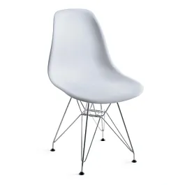 Стул Синди Айрон Чаир Имс/Cindy Iron Chair Eames (мод.002)/1 шт. в упаковке, металл, пластик, белый - Фото предпросмотра