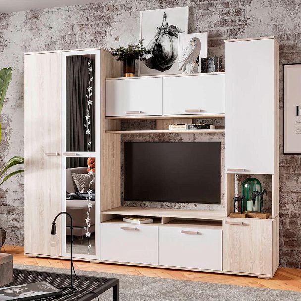 Гостиная "Лукас" дуб сонома/белый - Вид 3