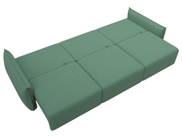 Диван прямой Лига-051 НПБ Лонг Рогожка зеленый - Вид 10
