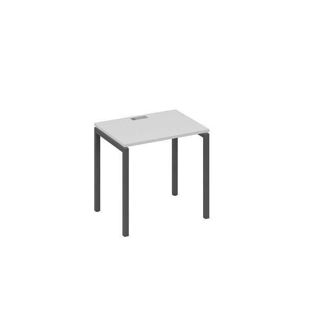 Стол письменный на металлокаркасе DUE A4 А4 Б2 001 БП серый / металлокаркас антрацит - Вид 1