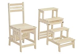 Стул-стремянка Массив Бесцветный (Лак) - Фото предпросмотра